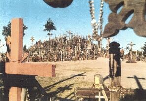 Hill of the crosses in Lithuania